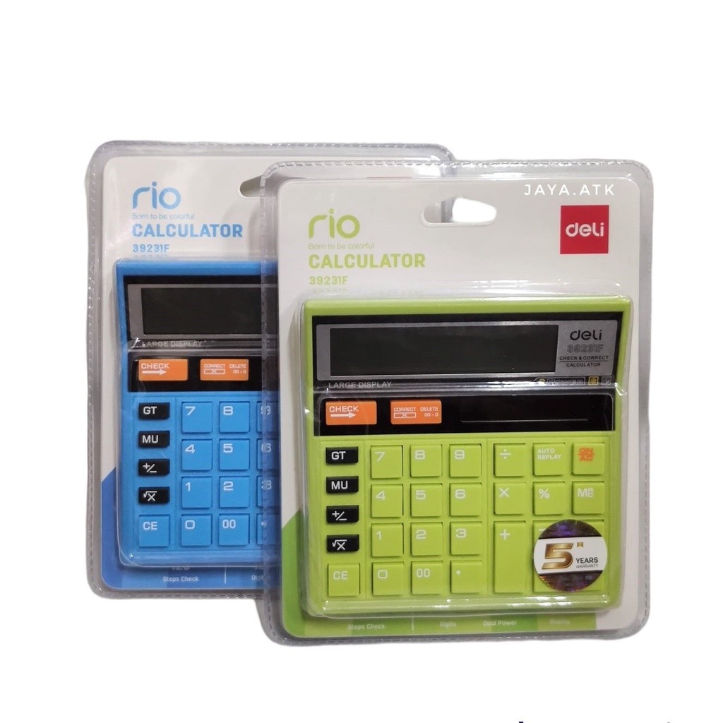 

[READY] KALKULATOR DAGANG MEJA DELI 39231F 12 DIGIT CHECK KOREKSI WARNA AUTO REPLAY