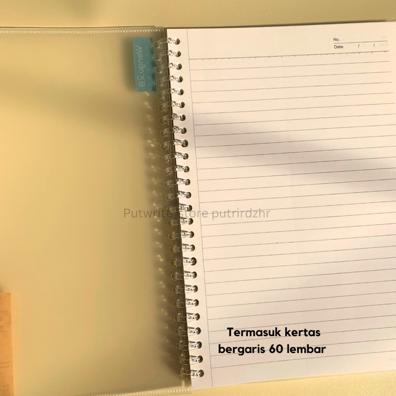 

[READY] Binder ring A5 B5 dilipat 360 minimalist free kertas