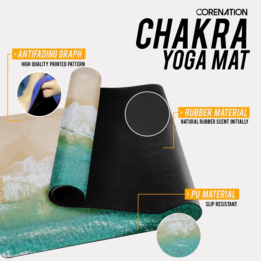 CoreNation Chakra Yoga Mat Matras Yoga / Matras Olahraga