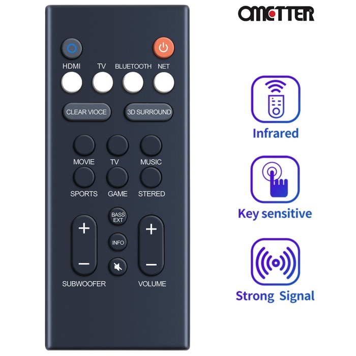 ABS Durable YAS-209 YAS-109 Remote Control For Yamaha Soundbar