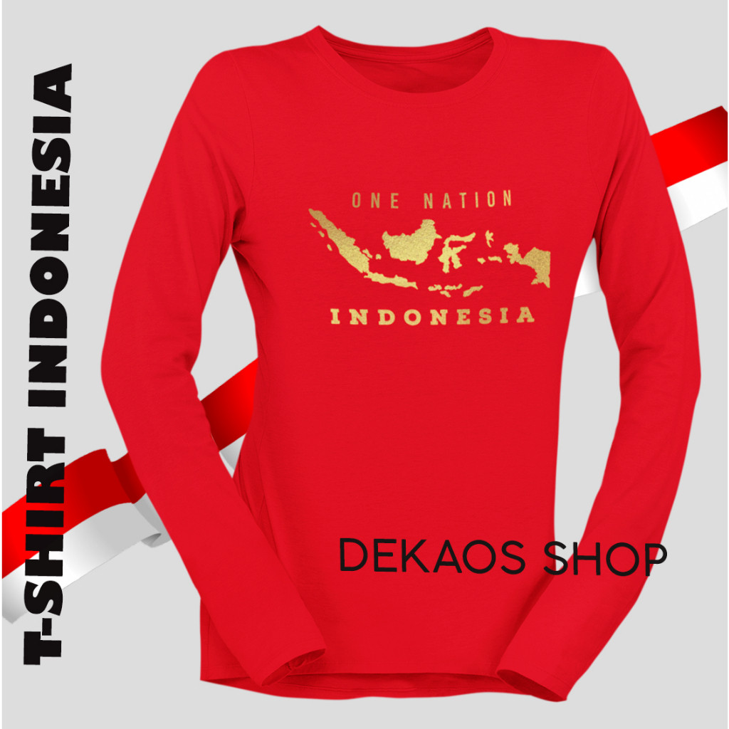 KAOS 17 AGUSTUS 2024 / BAJU MERAH PUTIH AGUSTUSAN / KAOS INDONESIA LENGAN PANJANG / KAOS 17 AGUSTUS