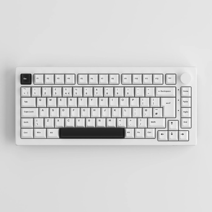 Akko 5075B Plus Black on White 75% ISO DE/UK Mechanical Gaming