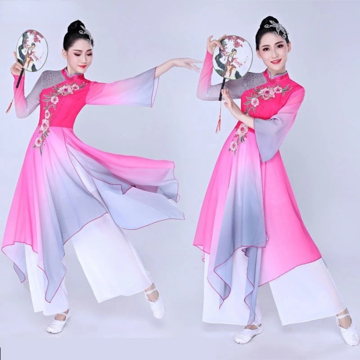 Chinese Folk Dance Classical Yangko Dance Costumes Women National