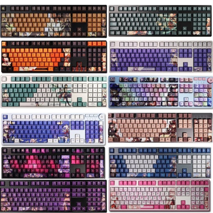 Genshin Impact Keycaps Kaedehara Kazuha Yae Miko Hutao Multi-role