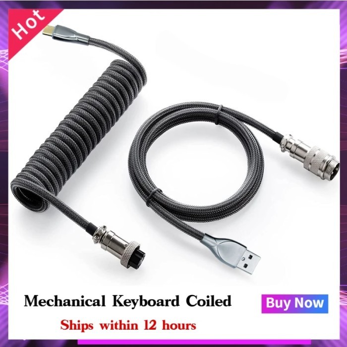 Mechanical Keyboard Coiled Cable Wire Type C USB Cable Computer