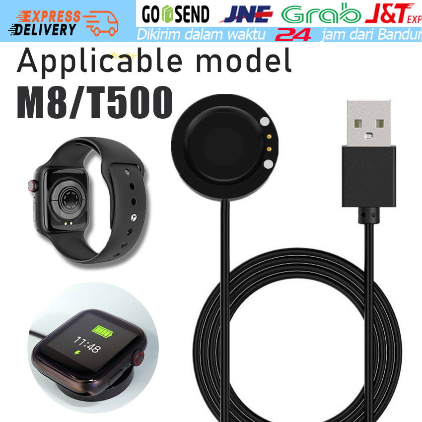 Kabel Charger Smartwatch Hiwatch T+ / Series 7 2 Pin Charger Smart Watch Series 7 Dock Charger Jam