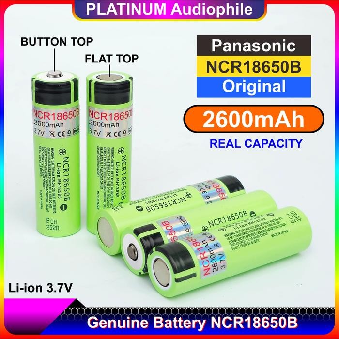 Baterai 18650 Panasonic 2600MAH Original Battery Lithium Li-ion NCR 18650B