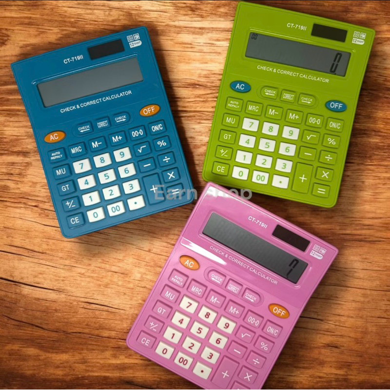 

[JIB] BAYAR DI TEMPAT Calculator kalkulator CT-719 Warna warni 12 digit Pink Biru Hijau l