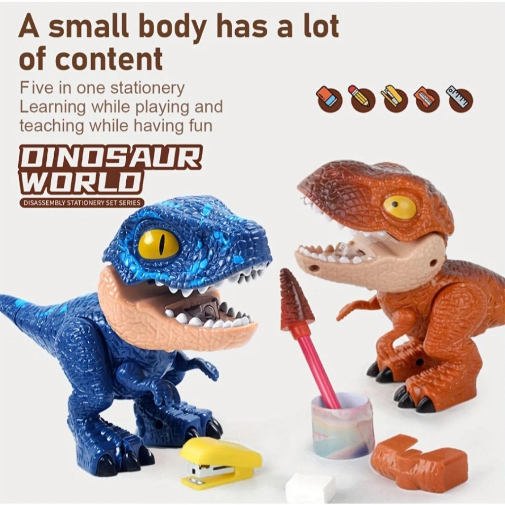 

[planet] Perlengkapan Sekolah Tempat Kotak Pensil Dino & Pesawat Multifungsi - Dino & Plane stationery