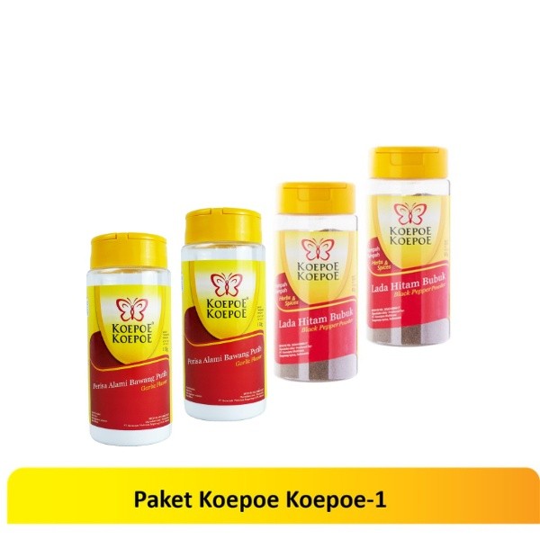 

PAKET KOEPOE KOEPOE-1 (ONLINE) PERISA BAWANG PUTIH 130 2 PCS + LADA HITAM 83 2 PCS