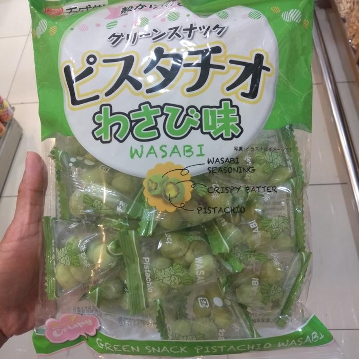 Sennarido Green Snack Pistachio Wasabi 240gr / kacang Pistachio Wasabi Terlaris