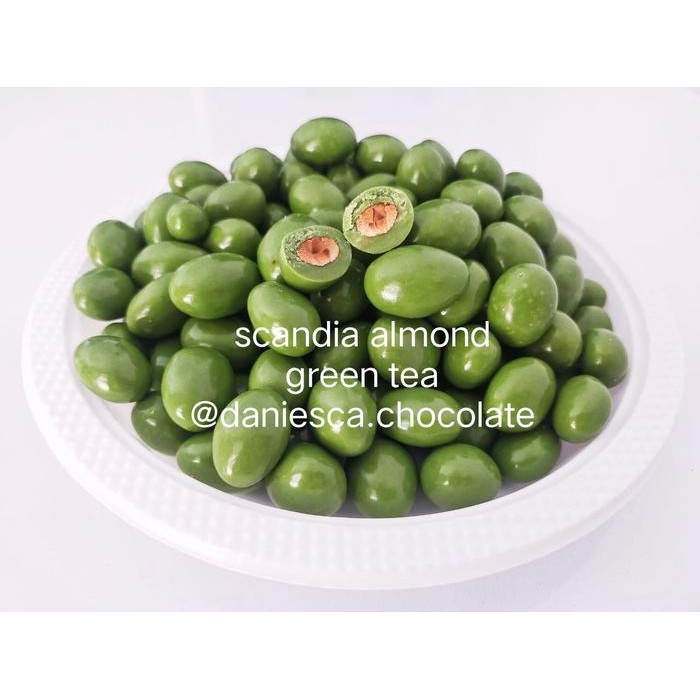1kg coklat Scandia Green Tea Almond Terlaris