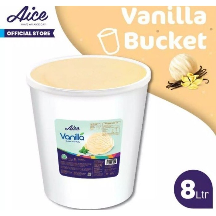 

AICE Vanilla Bucket Ice Cream Es Krim Ember 8L Eskrim Terlaris