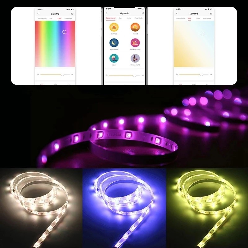 Yeelight Aurora Smart Light Strip 1S Plus 2 Meter LED RGB Colorful WiFi Remote Control with Xiaomi M