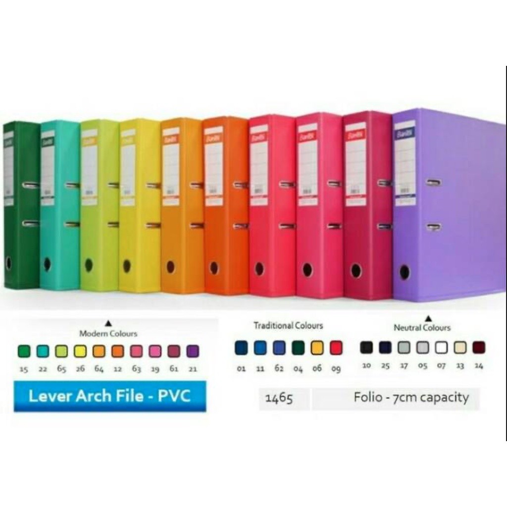 

[READY] Bantex Ordner Folio F4 70mm 1465V 7cm Varian Warna Ordner Folio