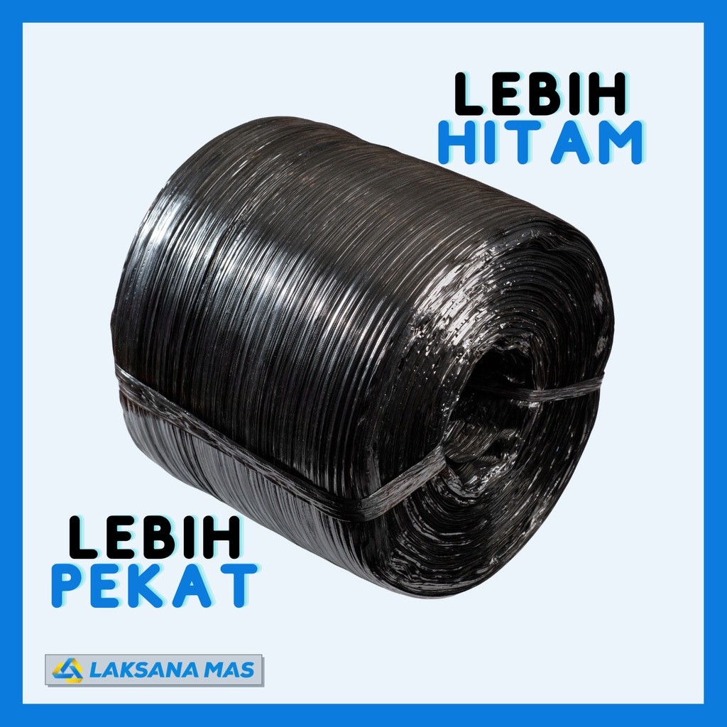 

JH8 Tali Rafia Plastik Roll Besar Laksanamas Warna Hitam Pekat Ukuran 5kg an di