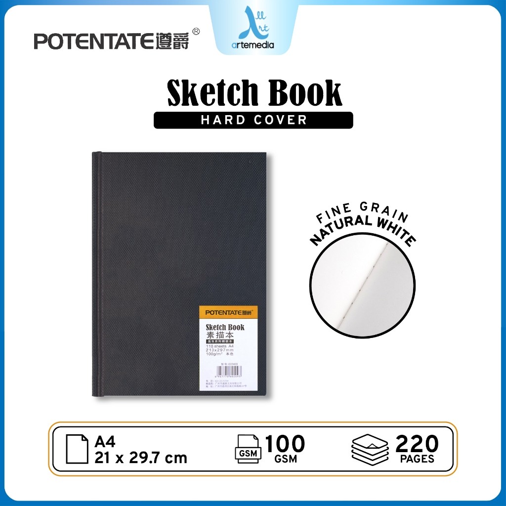 

[READY] Potentate Sketchbook A4 Hard Cover Stitch Bound Buku Sketsa
