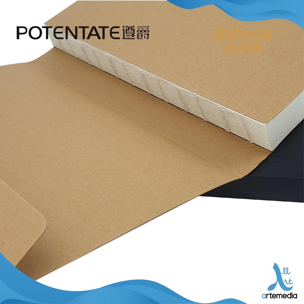 [READY] Buku Sketsa Potentate A5 Exposed Stitch Bound Sketchbook / Sketchbook Potentate A5 Black &
