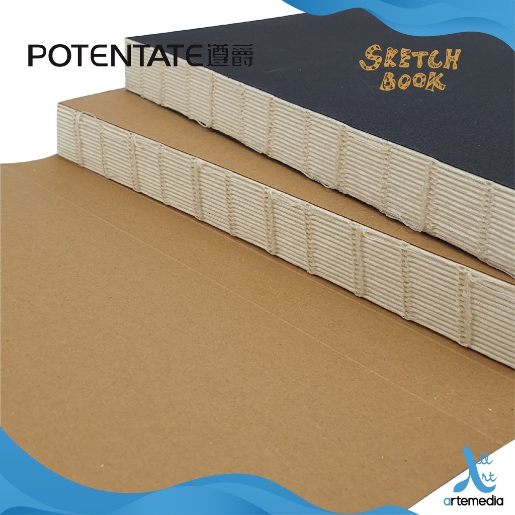 [READY] Sketchbook Potentate A5 Exposed Stitch Bound Buku Sketsa / Sketchbook Potentate A5 Black &