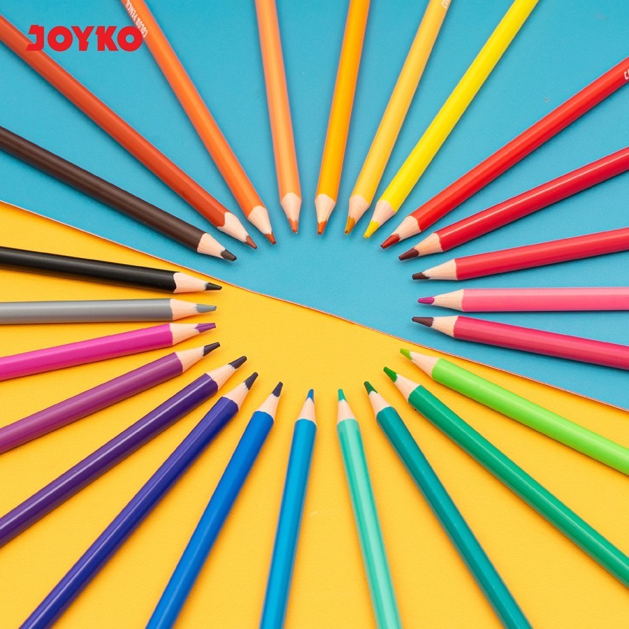 

[READY] Erasable Color Pencil Pensil Warna 12 / 24 CP-0130 Joyko Triangle Grip Dapat Dihapus