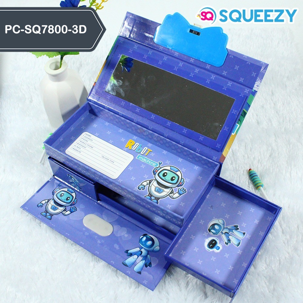 

JH8 Kotak Pensil Kode Susun Tingkat Cermin Dengan Gambar 3 Dimensi