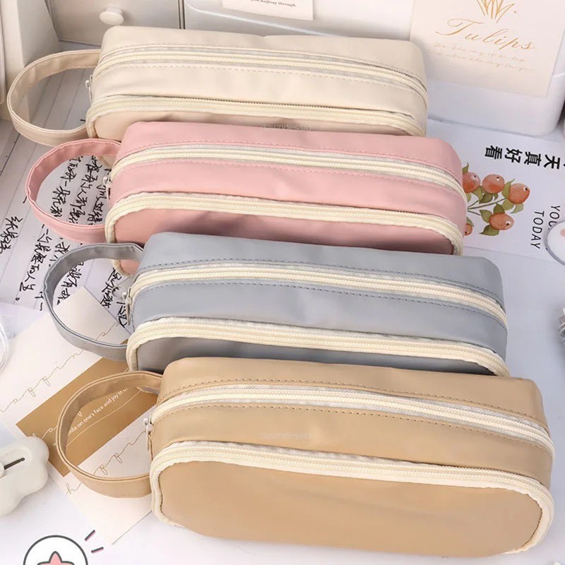 

JH8 Large Capacity Tempat Pensil Pencil Case Transparan Kantong Pensil Tempat Pensil Sekolah Tempat