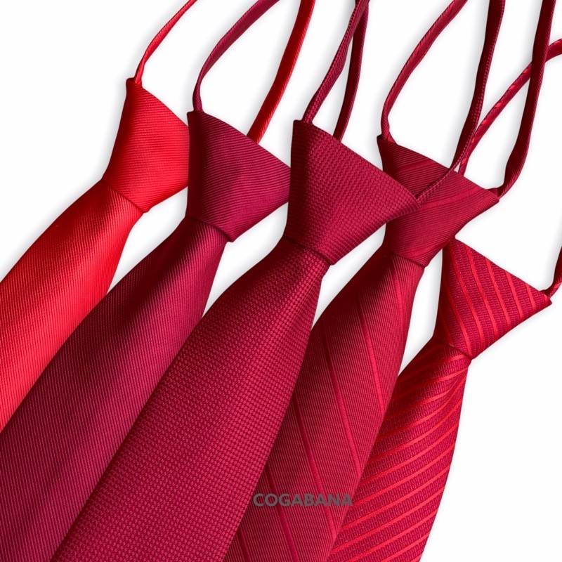 DASI PRIA DASI MERAH INSTAN LANGSUNG PAKAI ZIP TIE BERKWALITAS