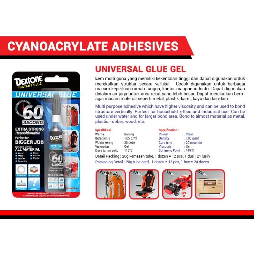 

JH8 Dextone Instant Glue Super Strong Universal Glue Gel Lebih Kental Aman Daya Rekat Lebih Kuat