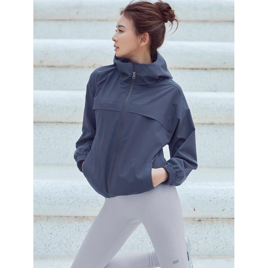 [Minne] Stl Flap Hoodie Match Up Woven / Jaket Stl Hoodie Wanita