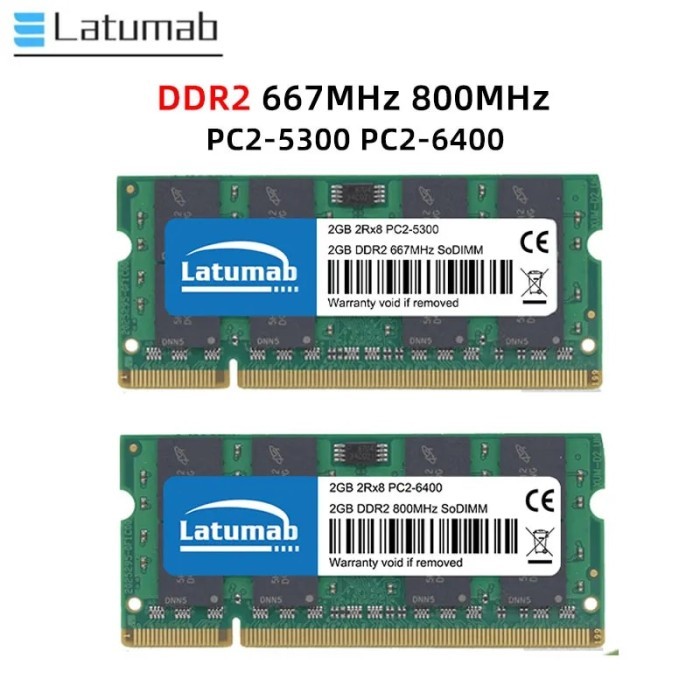 Latumab Memoria RAM DDR2 4GB 8GB 800MHz 667MHz Laptop SODIMM Memory