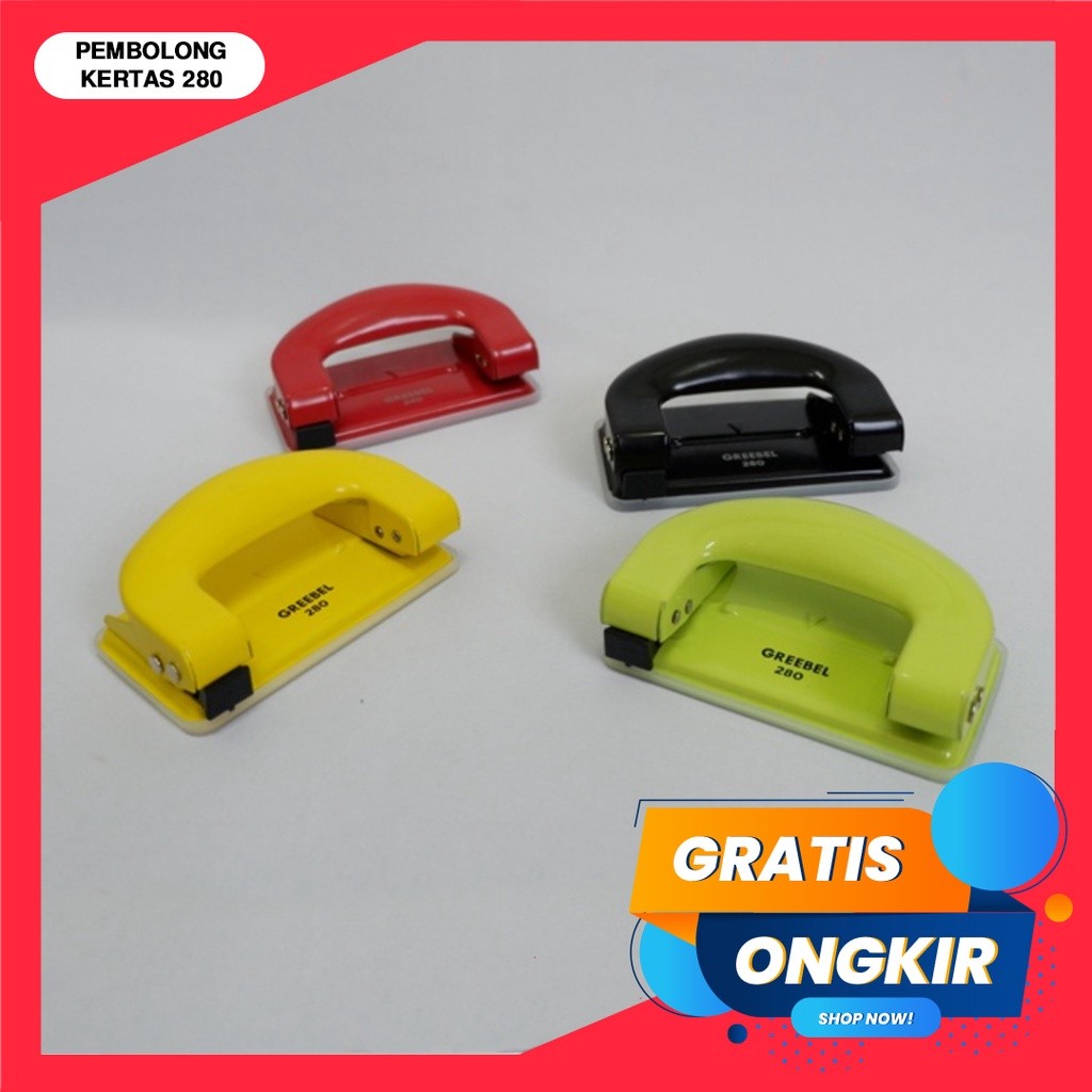 

GREEBEL Pembolong Kertas #80022 Punch GREEBEL Serbaguna / Kerajaan Alat Tulis