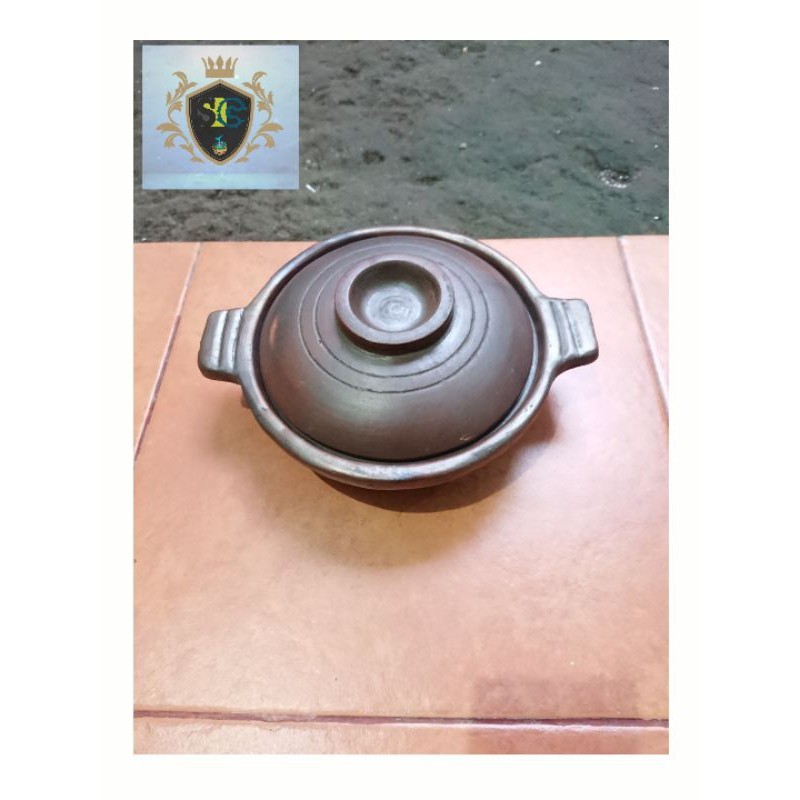 PANCI PIRING HOTPLATE NABE CLAYPOT SAPO KOREA GERABAH TANAH LIAT D-18,5 CM TRADISIONAL JAWA TEMBIKAR