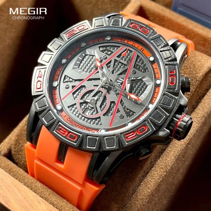 MEGIR Sport Watch for Men Quartz Luminous Hands Waterproof