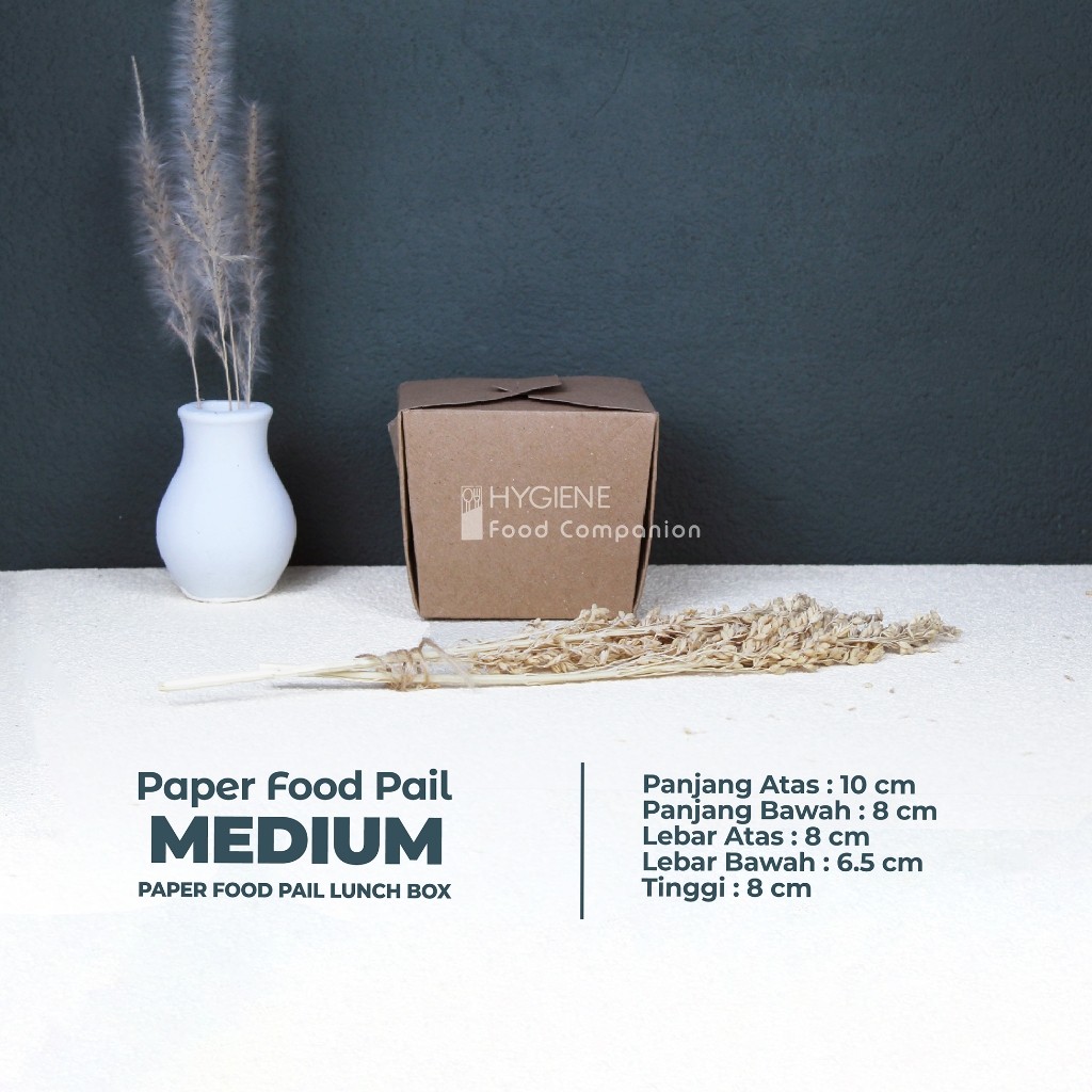 FOOD PAIL MEDIUM / PAPER RICE BOX / PAPER FOOD TRAY LAMINASI