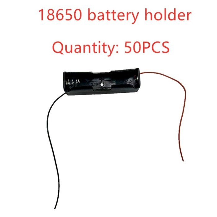 50PCS 1*18650 Battery Box 18650 Holder 18650 Series Battery Case