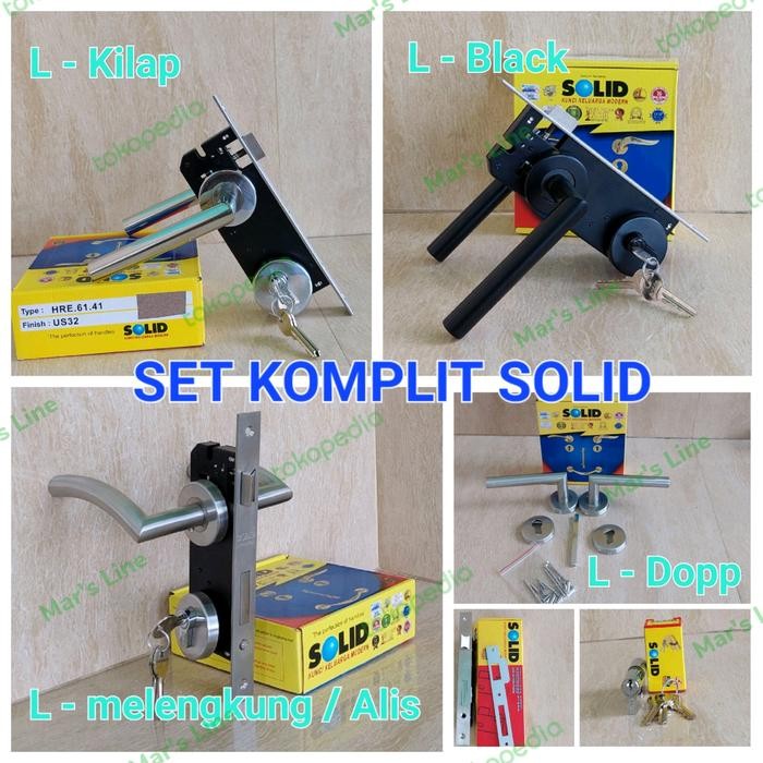 Fixco- Paket Handle Roses SOLID/Kunci pintu pisah SOLID ( Set - Komplit )
