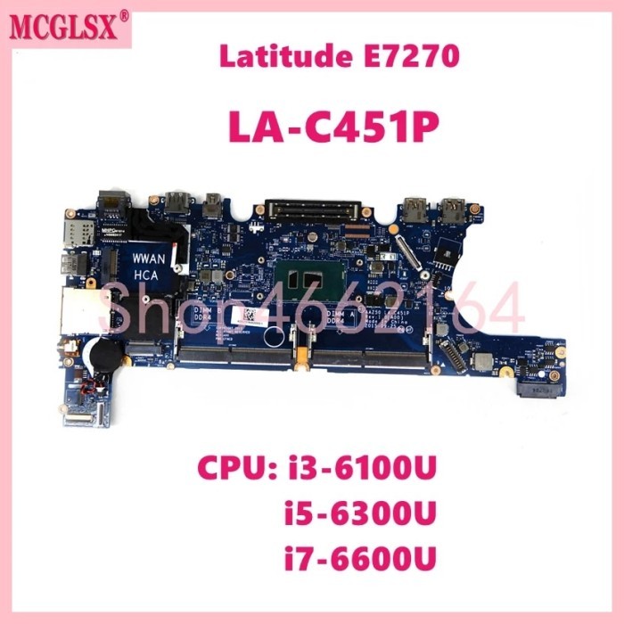 LA-C451P With i3-6100U i5-6300U i7-6600U CPU Mainboard Fof Dell