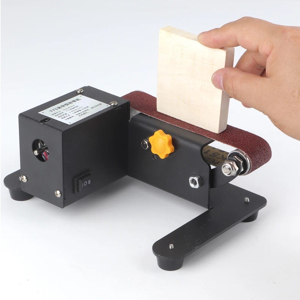 250W Mini Belt Sander Electric Bench Grinder Sanding Machine 7 Speed Small Grinder Sharpener