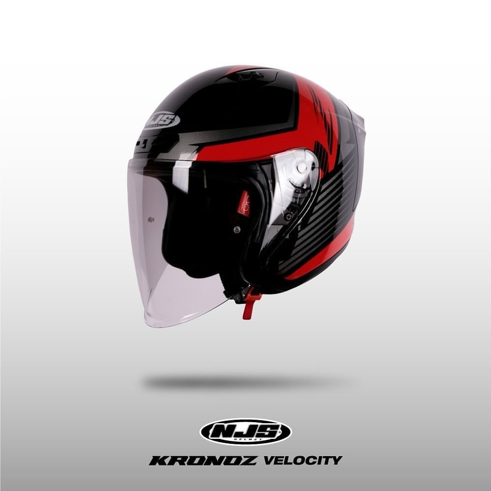 NJS Kronoz Velocity - Helm Half Face NJS Kronoz NJS Kronoz Velocity Kronoz Motif NJS ORI SNI