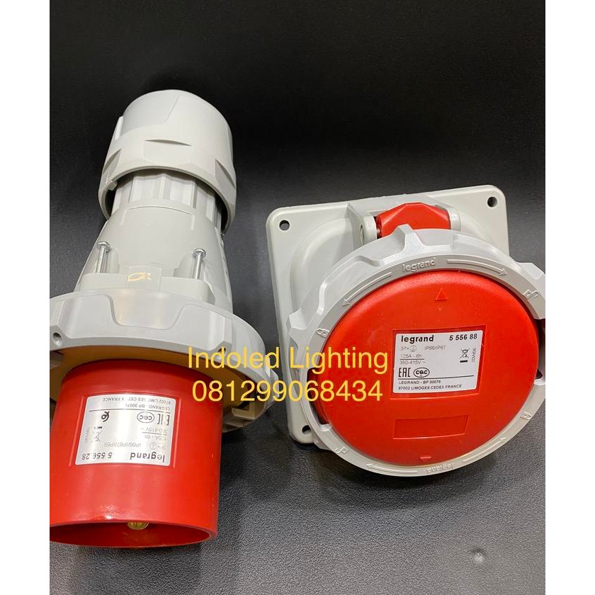 New Soket Industri Legrand Panel Mounting Legrand 4 Kaki 125A 125 Ampere -