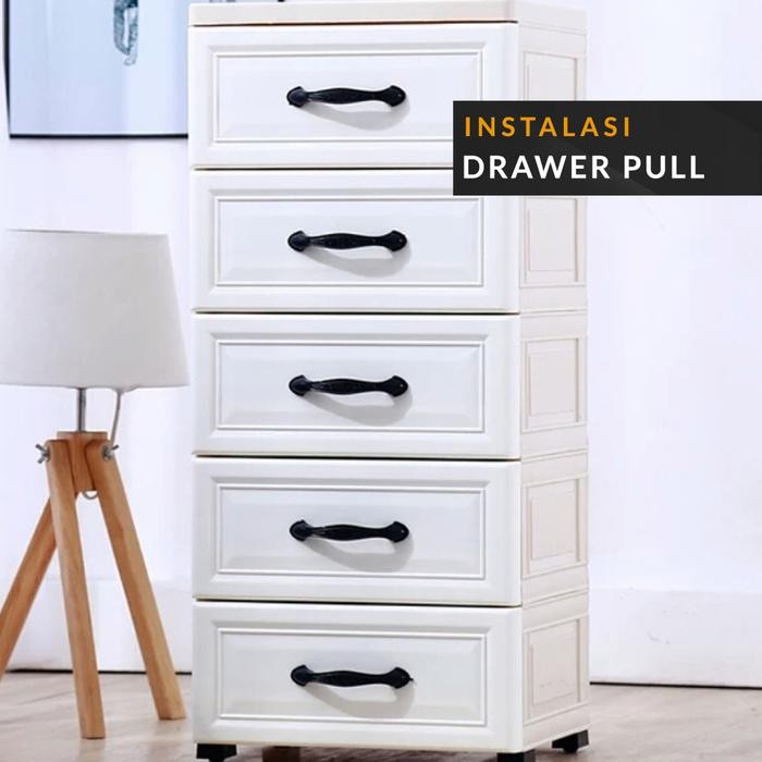 QUALITY TARIKAN LACI COATING HITAM HANDLE GAGANG PINTU LEMARI HANDLE LACI