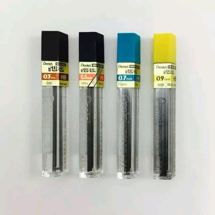 

Ready JT PENTEL SUPER HI POLYMER LEAD ISI PENSIL PILOT MEKANIK 03 05 07 09 HB B 2B 3B 4B