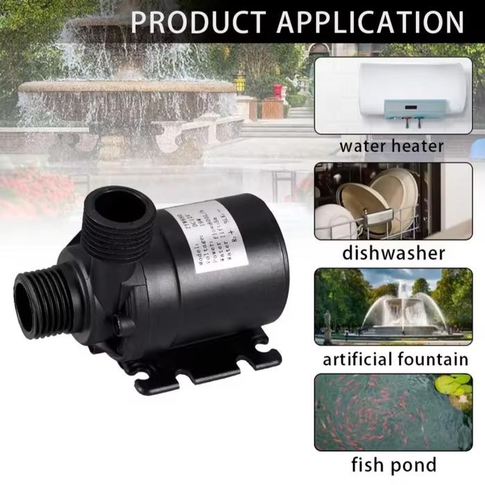 Pompa Mini Booster Dc12V Pendorong Water Heater Mesin Cuci Shower Kamar Mandi Pompa Air Mini Celup