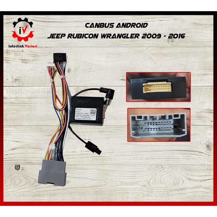 Modul socket kabel remot stir canbus android Jeep Rubicon Wrangler pnp TERLARIS