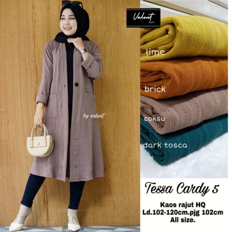 Promo Terbaru Jaket Knit Rajut Tebal Import Tessa Cardy #5 By Hijab Solo Live