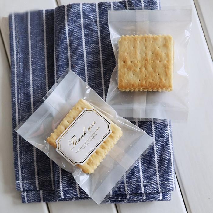 Plastik kemasan kue kering / mooncake / nastar / plastik bening+putih