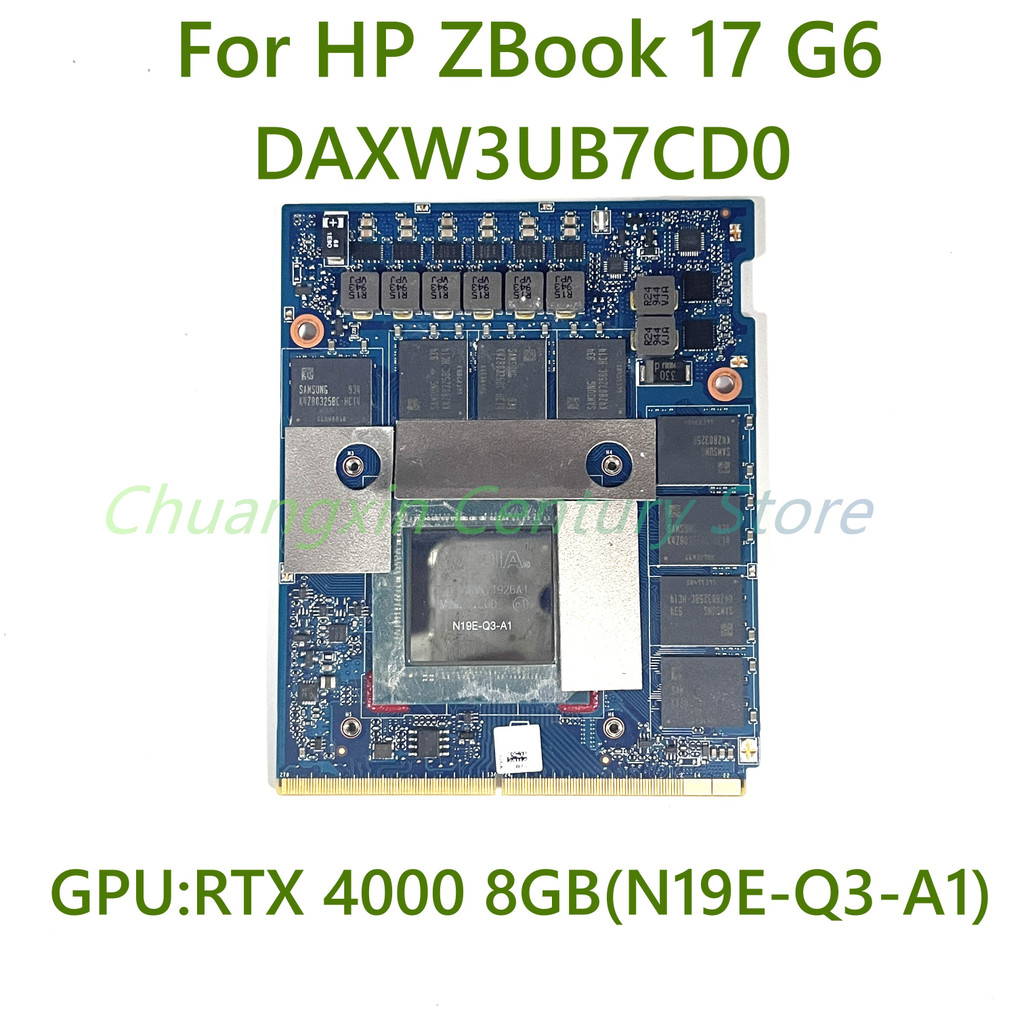 GPU: RTX4000 8GB N19E-Q3-A1 Video Graphic Card DAXW3UB7CD0 For HP ZBook 17 G6 Laptop Motherboard Fre