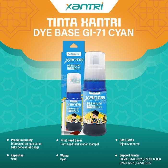 [Expert] Tinta Xantri Premium GI71 GI-71 CMYK PIXMA G1020 G2020 G3020 G3060