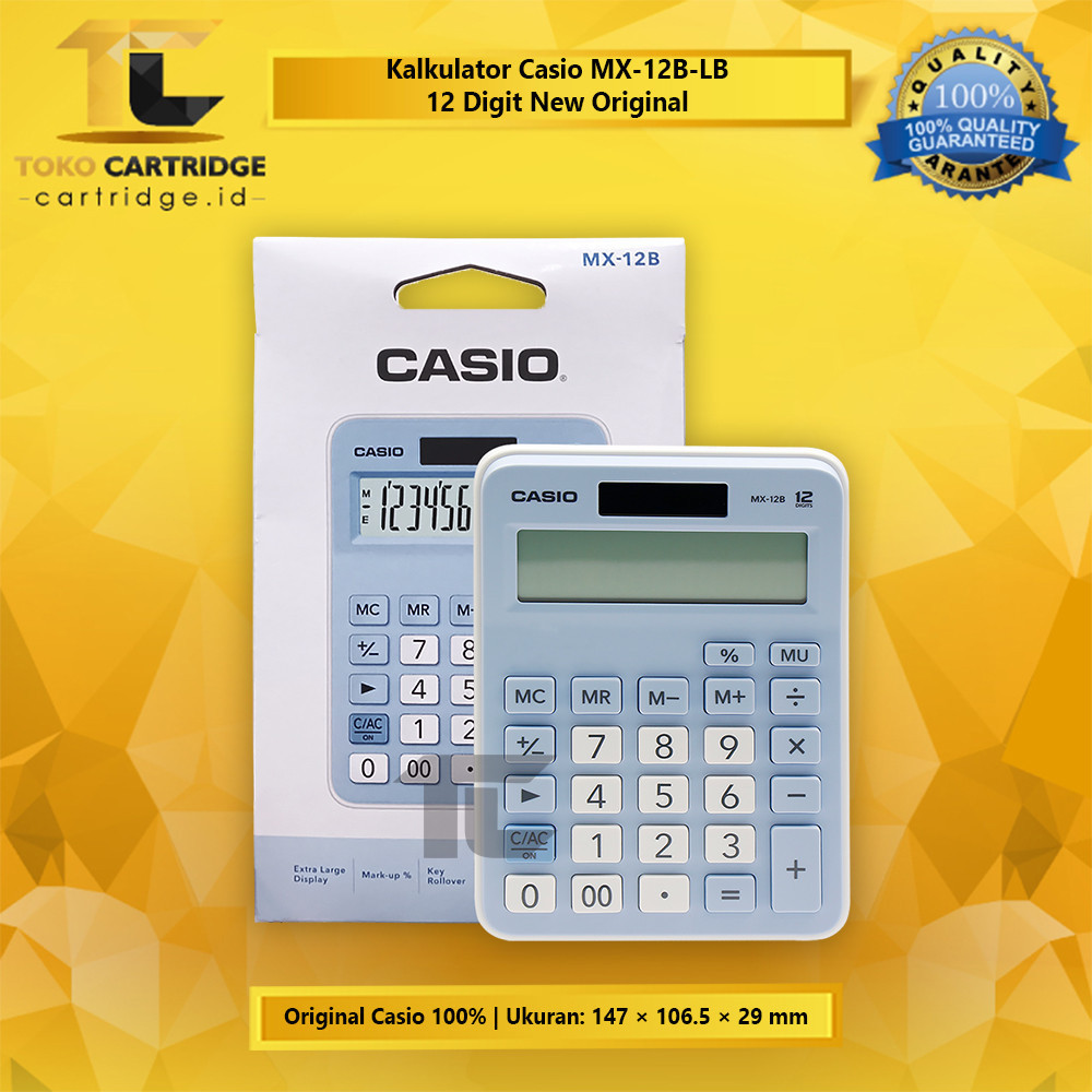 

Calculator Casio MX-12B 12 Digits Desktop Offiice Kalkulator Meja Kantor Garansi Resmi New Original