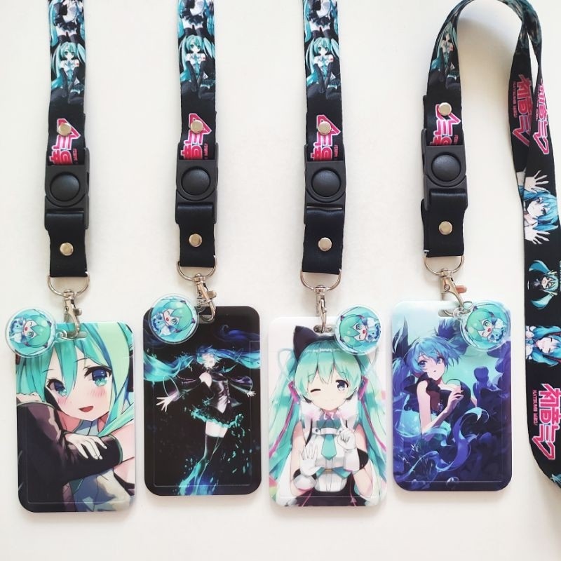 

ID Card Holder Name Tag Lanyard / Kalung Wadah Kartu Identitas e-money Hatsune Miku Vocaloid Anime